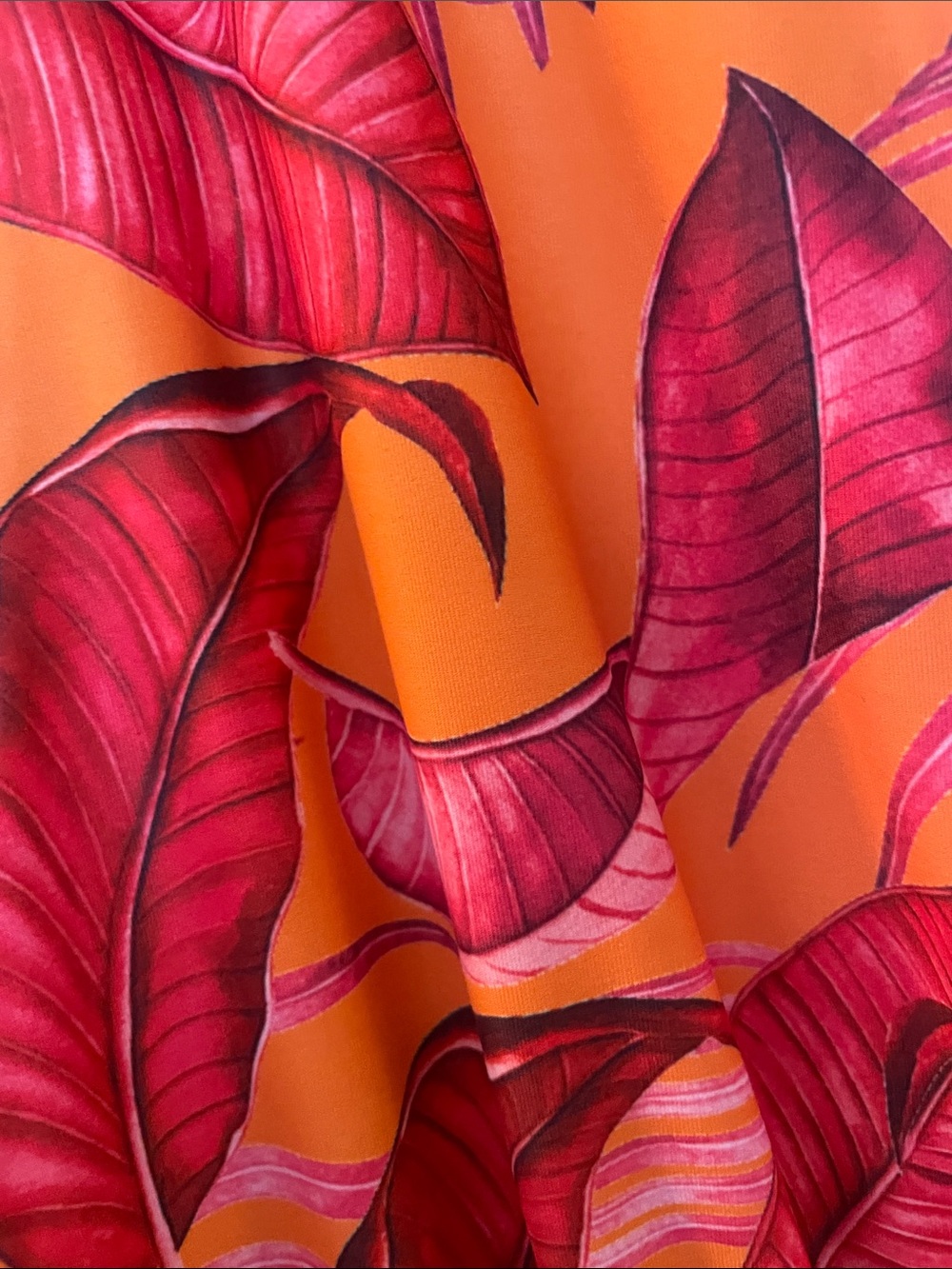 Tropical Print Tassel Kimono Cover-Up Drawstring Waist | Estimated Size M - Picture 5 of 8